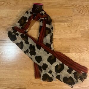 Road Trip Oblong Animal Print Scarf New With Tags